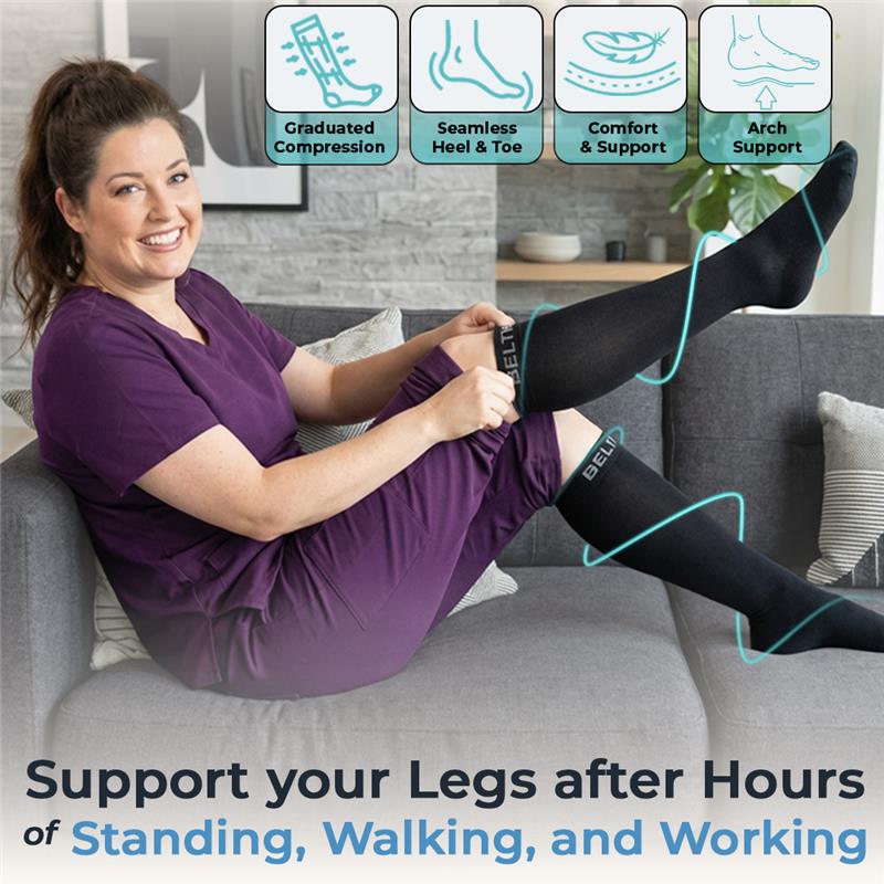 Beltwell® The Original Extra Wide StretchKnit™ Compression Socks 20-30 mmHg