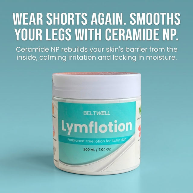 Fragrance-Free Non-Greasy Anti-Itch Ceramide NP Leg Lotion For Dry, Red, Sensitive, Discolored, Crepey Skin