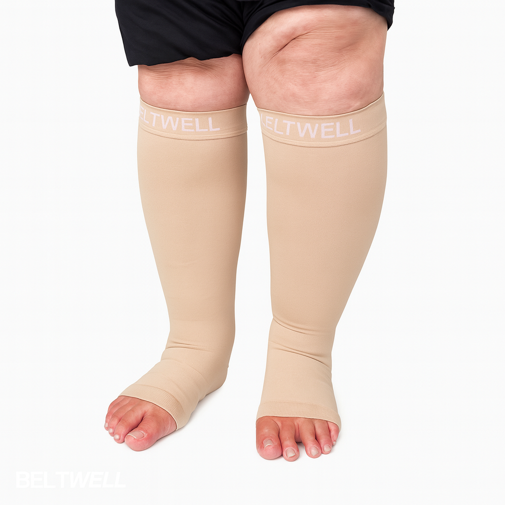 Beltwell® Wide Toeless Compression Socks
