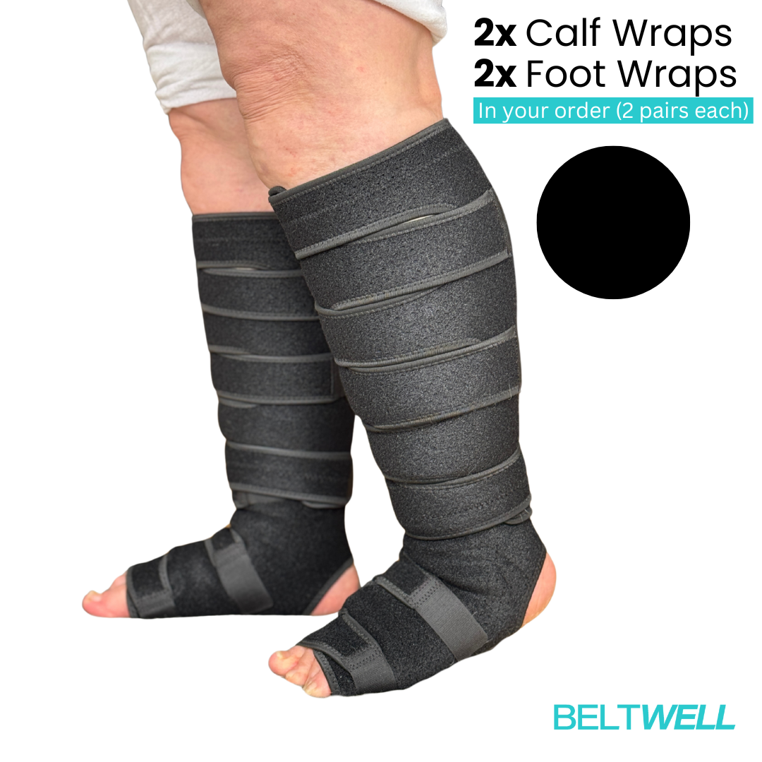 The Compression System For The Feet & Calves (2 pack Each) |  BLACK