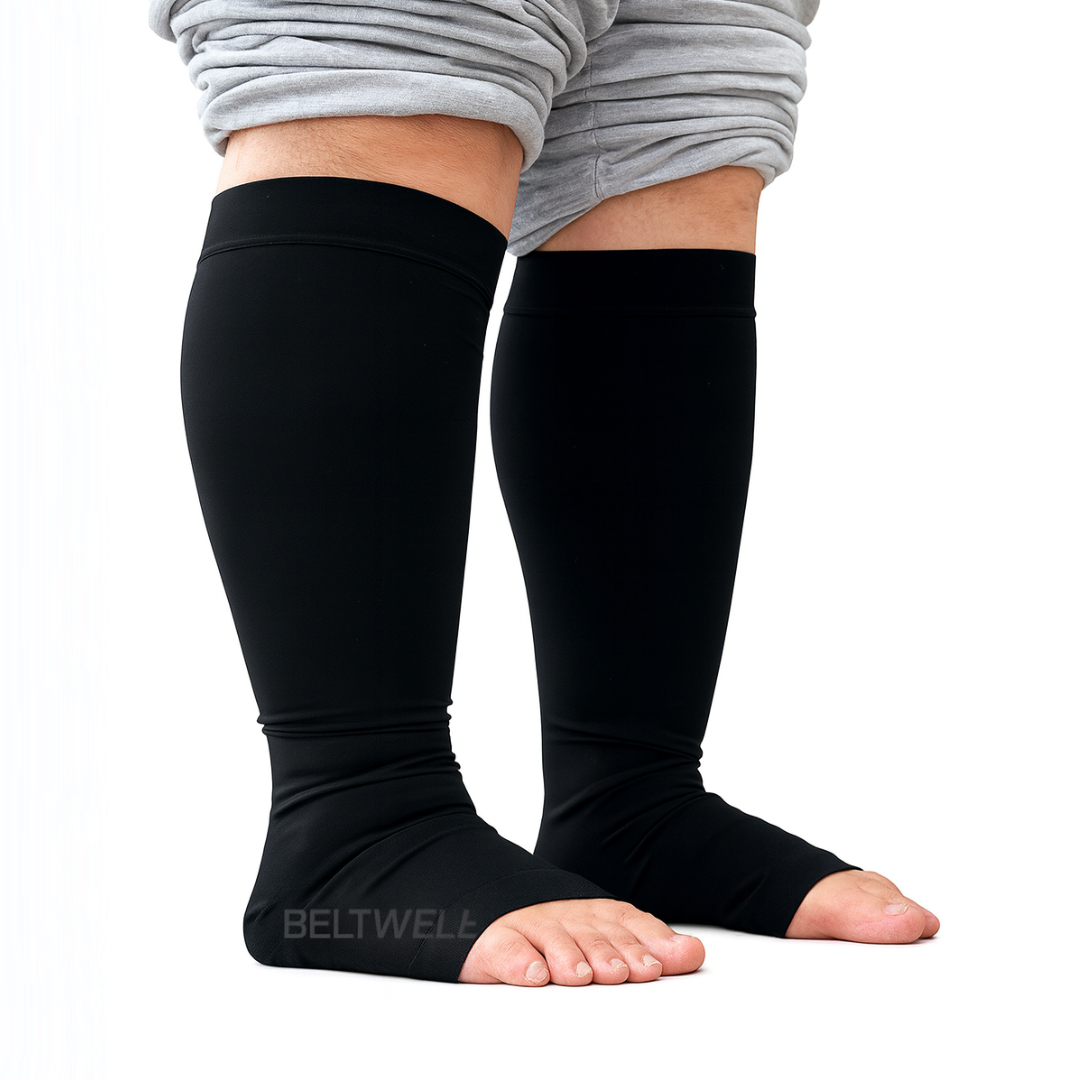 Beltwell® Wide Toeless Compression Socks