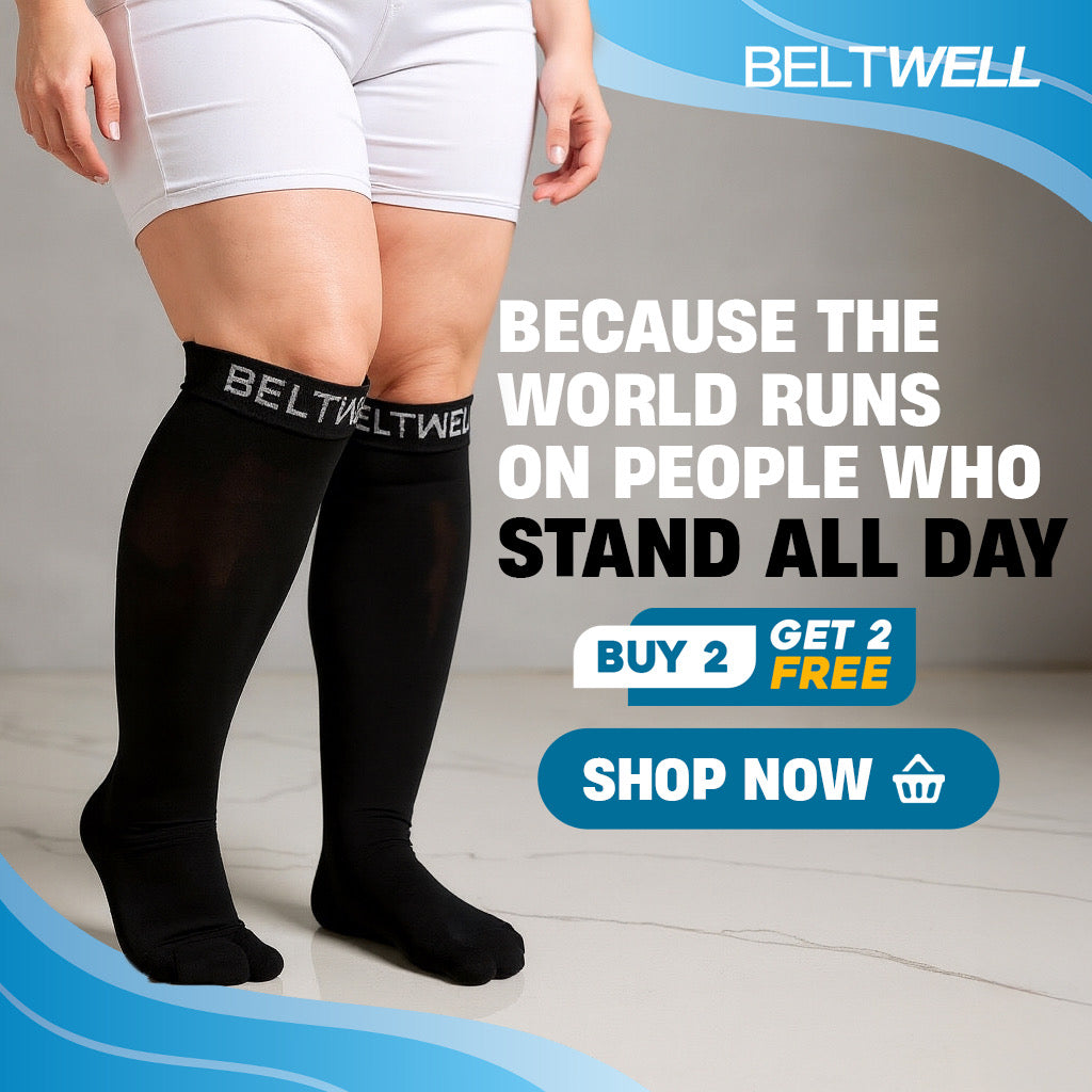 Beltwell® - Wide Compression Socks - 20-30 mmhg
