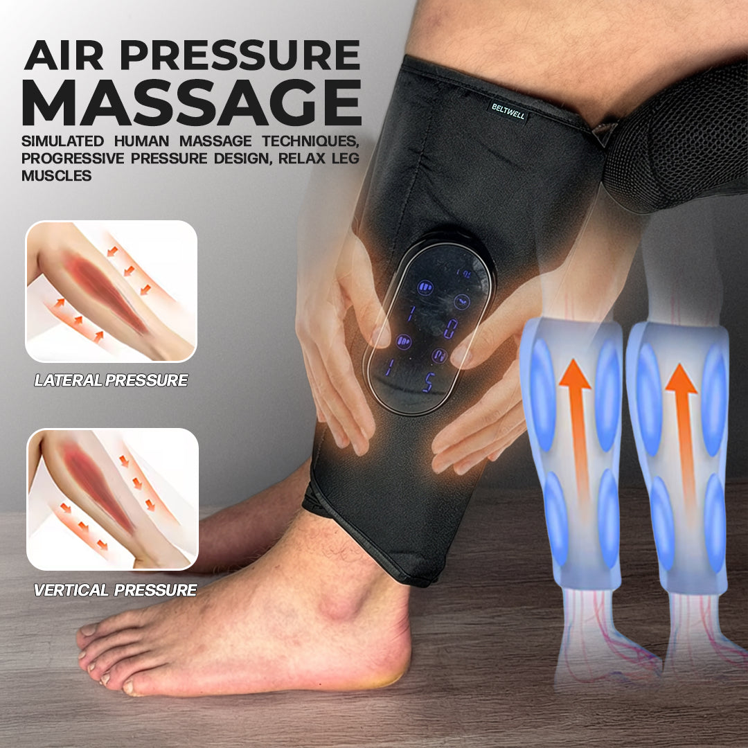 LymfoAir™ Lymphatic Drainage Leg Massager | Wireless | Heat | EMS