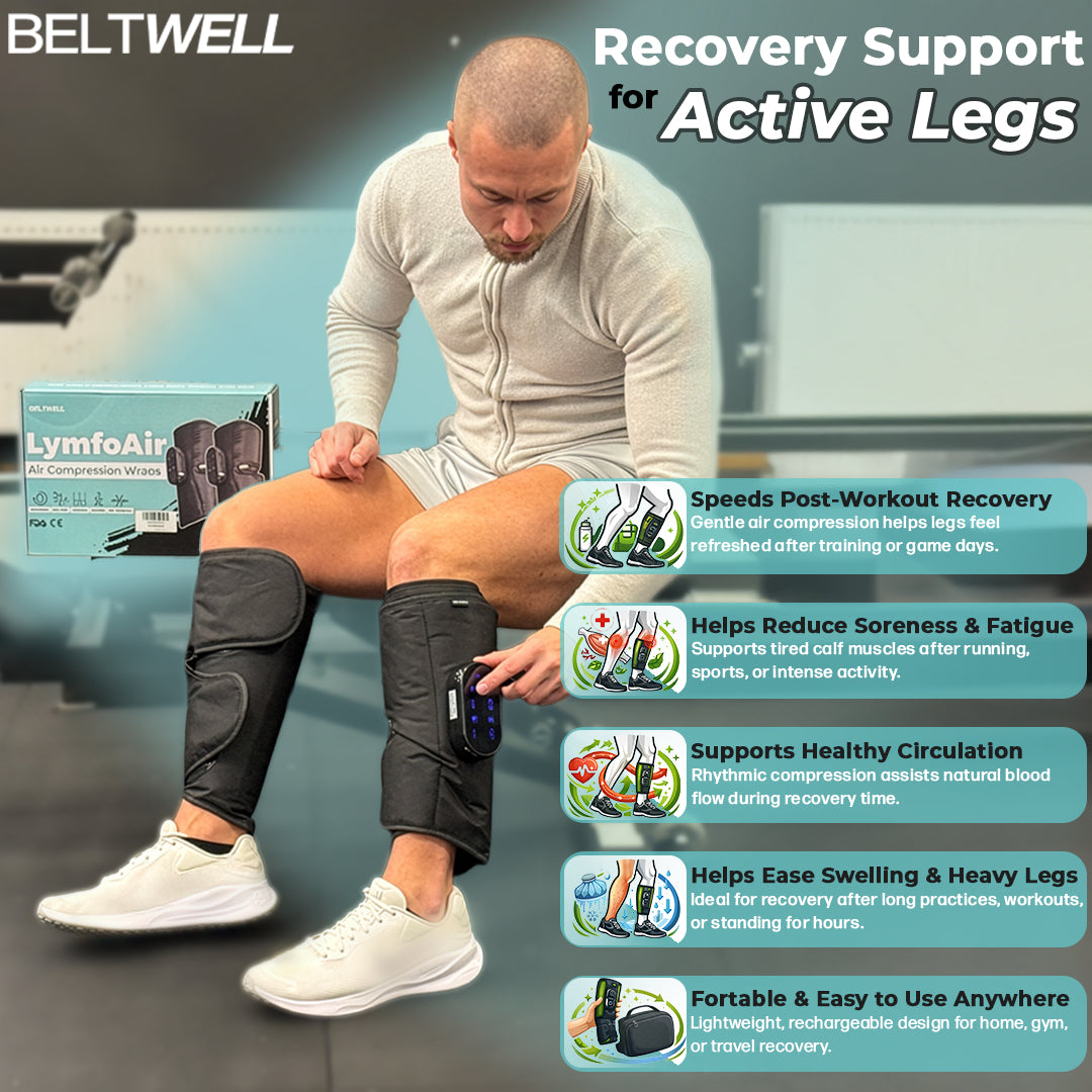 LymfoAir™ Air Compression Massager 2.0 | EMS, Heat, & Wireless & Rechargeable