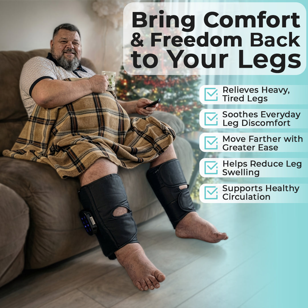 LymfoAir™ Lymphatic Drainage Leg Massager | Wireless | Heat | EMS