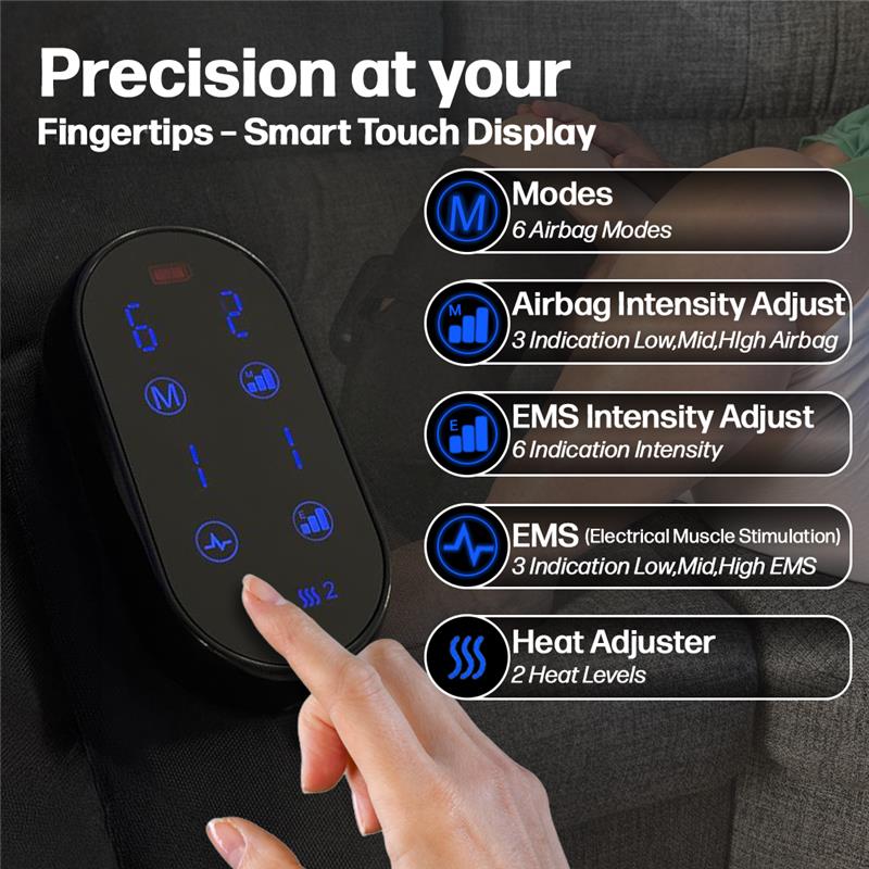 LymfoAir™ Air Compression Massager 2.0 | EMS, Heat, & Wireless & Rechargeable
