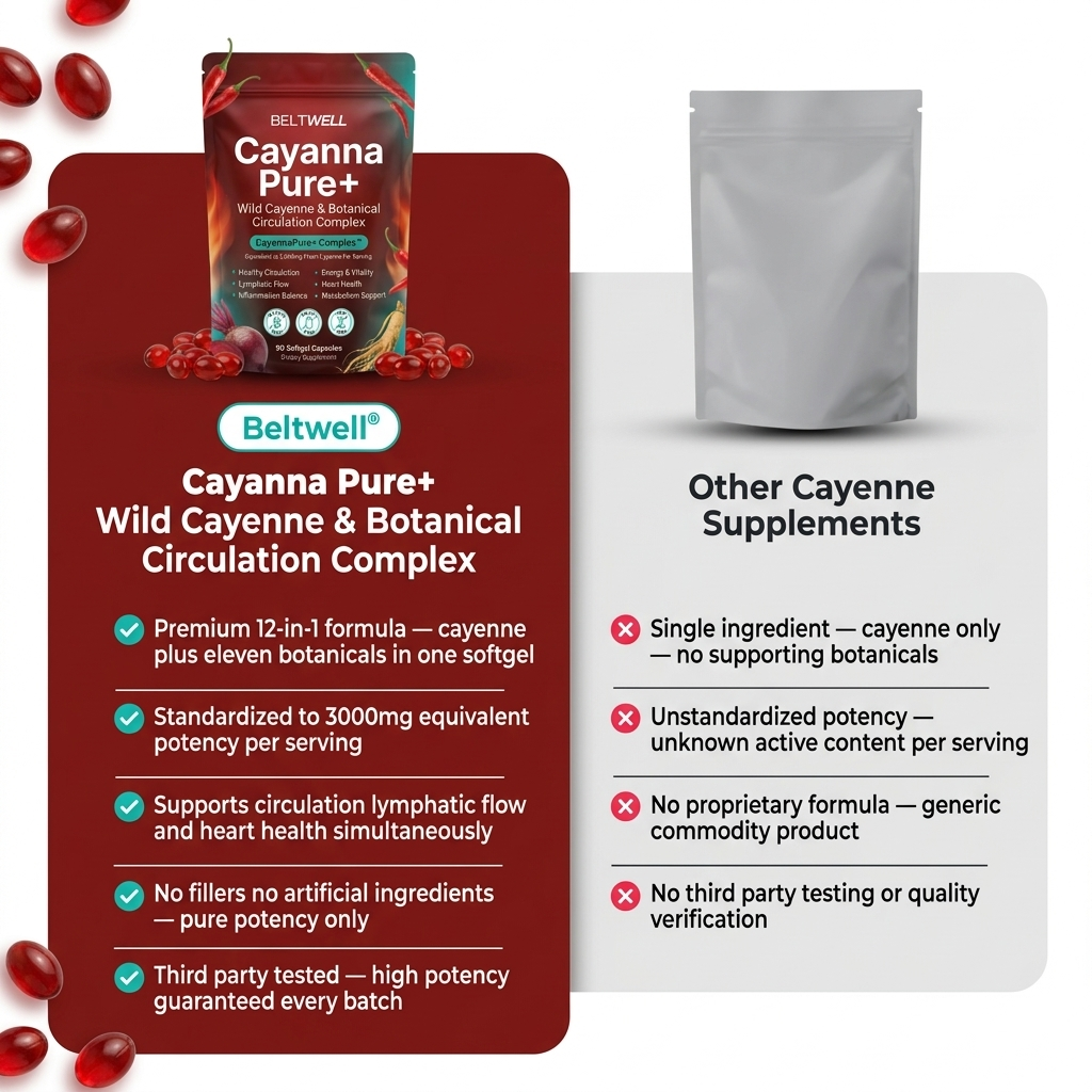 Beltwell® CayannaPure+ Wild Cayenne & Botanical Lymphatic Circulation Support Complex