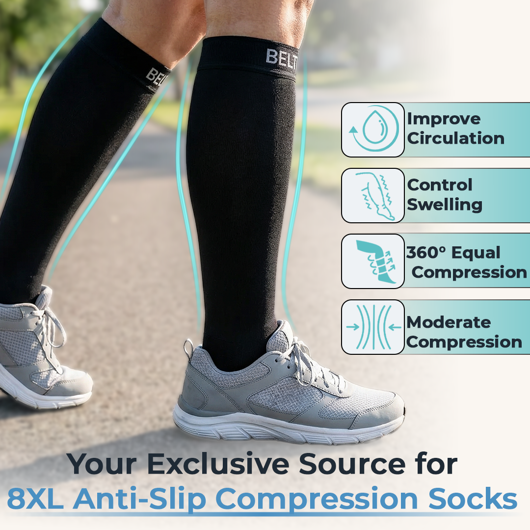 Beltwell® The Original Extra Wide StretchKnit™ Compression Socks 20-30 mmHg