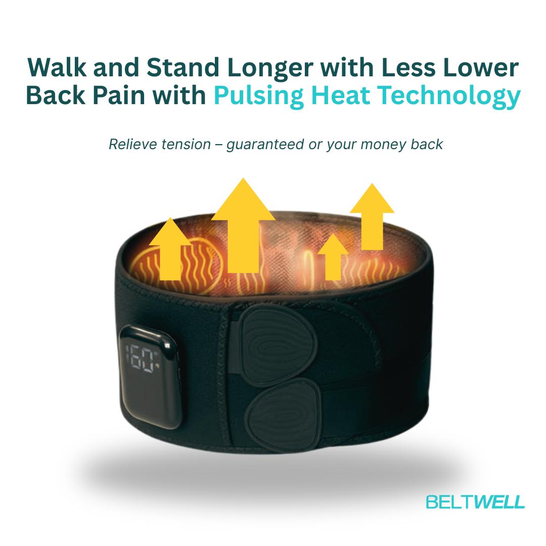 Lumboheat™ Heated Rechargeable & Cordless Lower Back Brace With Massage