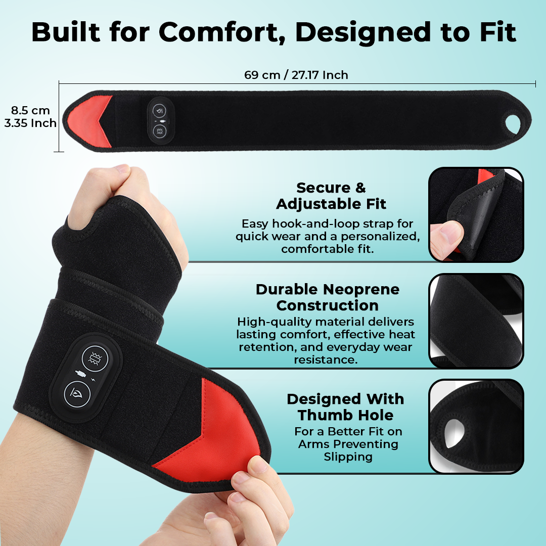 Beltwell® - The Cordless Heated Wrist Wrap With Red Light Waves 3000mAh